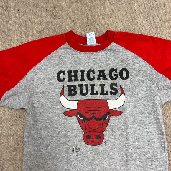 Vintage Chicago Bulls Shirt Mens Medium Gray 1990s Salem Sportswear - Picture 2 of 10